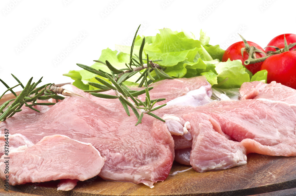 veal meat close up on the chopping board veal meat close up on the chopping board