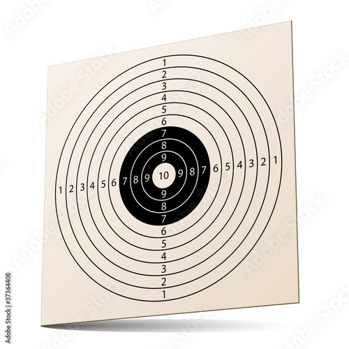 vector 3d paper rifle target