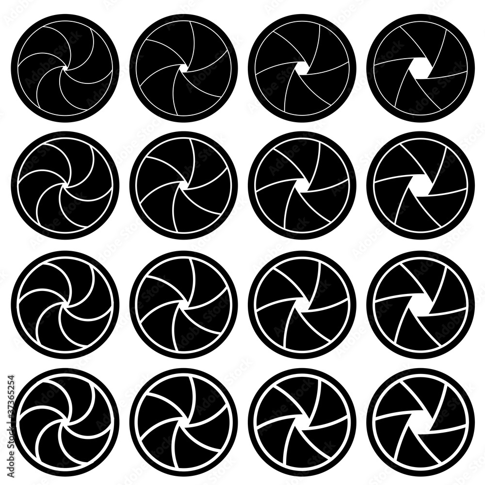 vector camera shutter apertures vector camera shutter apertures