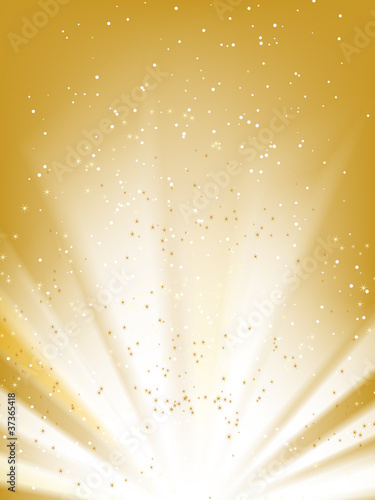 Stars golden vector background with place for your text