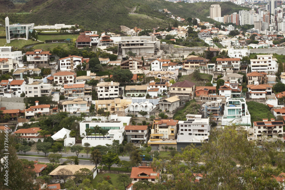 Fototapeta premium City landscape. Downtown buildings. Belo Horizonte, Brazil.