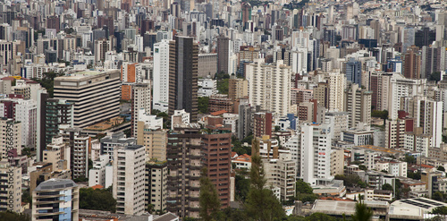 City landscape. Downtown buildings. Belo Horizonte  Brazil.