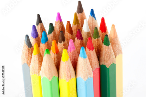 Many Different Colorful Pencils