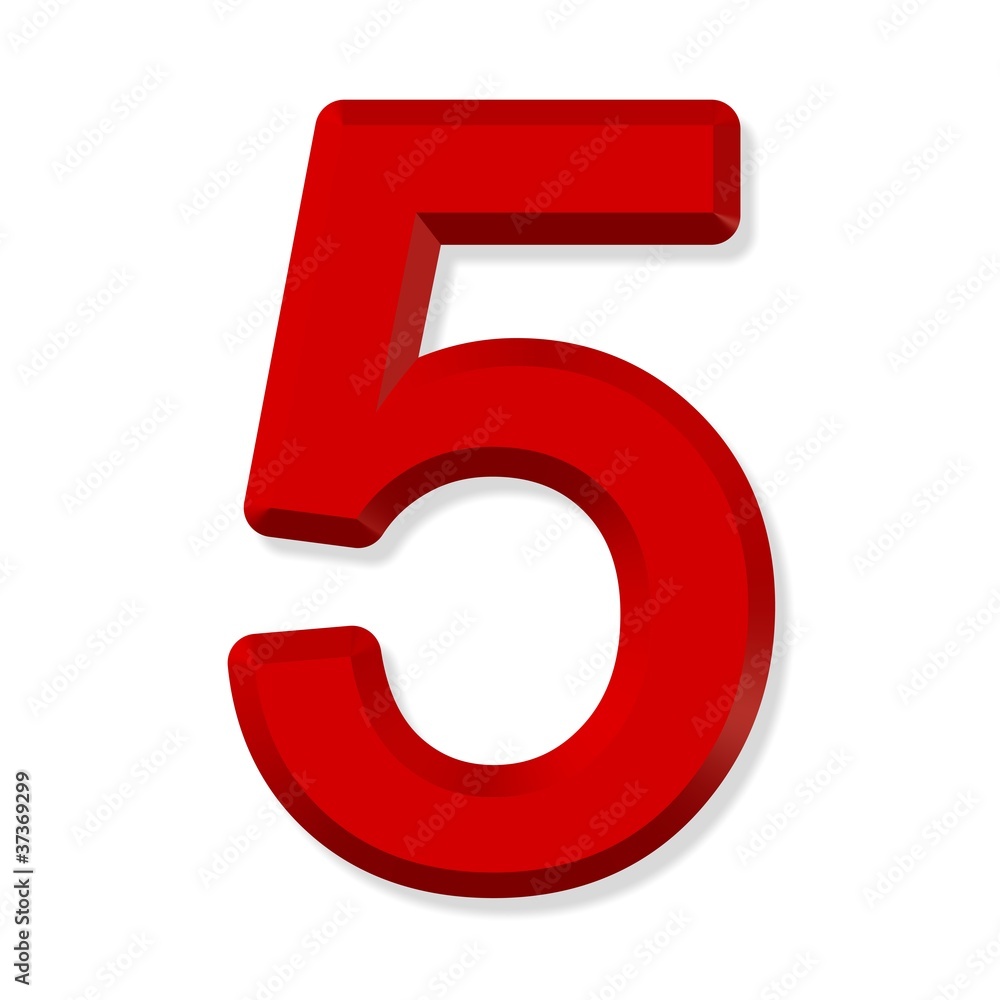 Nummer 5 StockIllustration Adobe Stock