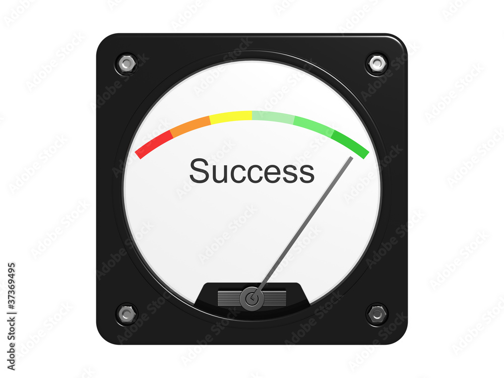 Success measuring device. Isolated on the white background Success measuring device. Isolated on the white background