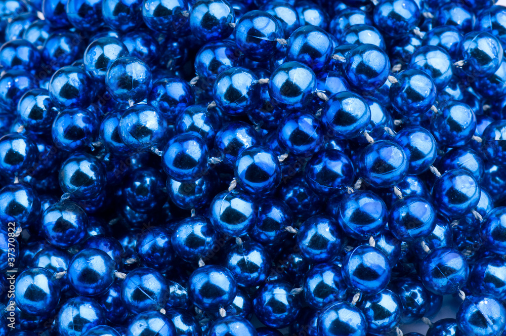 Blue Christmas beads