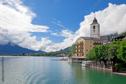 Beautiful village St. Wolfgang, Austria