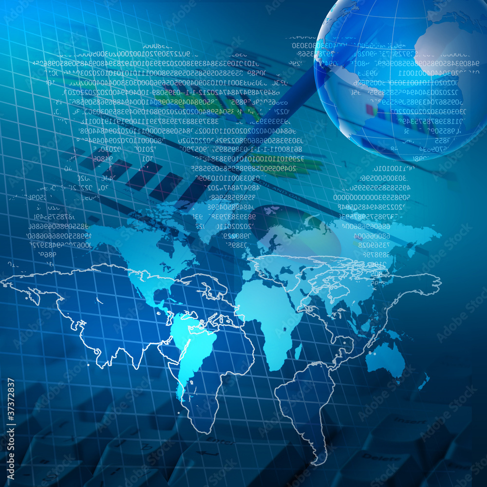 Global financial color charts and graphs Global financial color charts and graphs