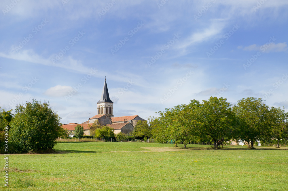 Fotografie French village in the Charente