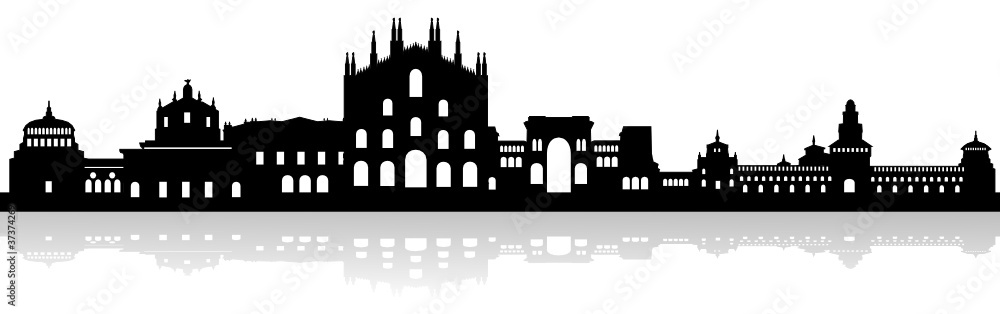 Naklejka premium Panoramę Mediolanu