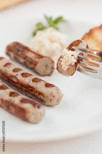 Traditional Nurnberger White Sausages photo