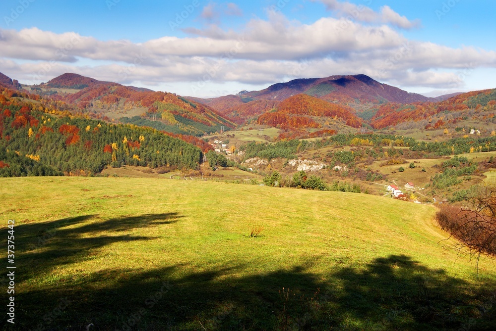autumnal view from Strazovske Vrchy Slovakia
