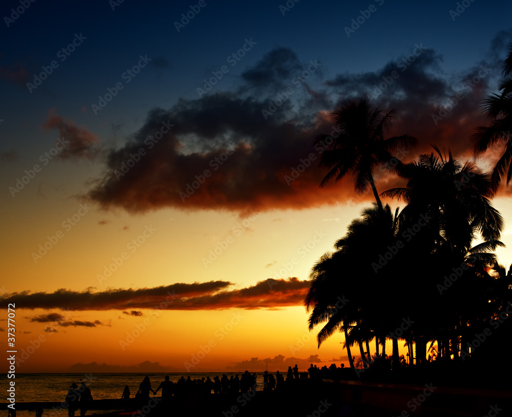 Sunset on Waikiki Sunset on Waikiki