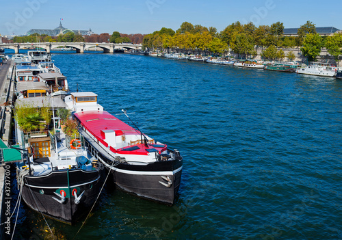 A barge on the Seine