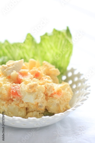 Potato and boilde egg salad photo