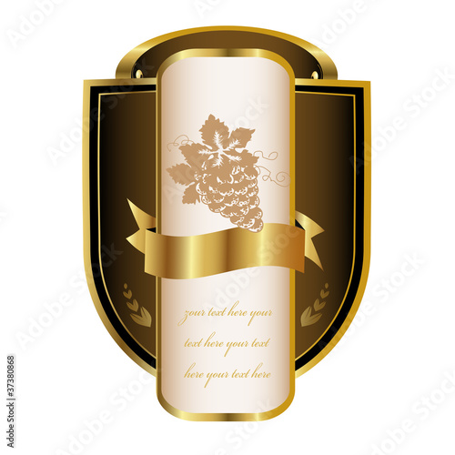 Vector wine label