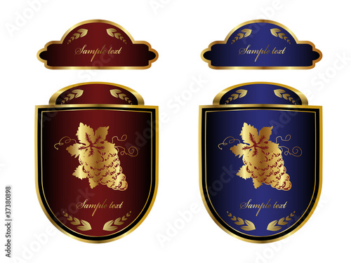 Vector wine labels