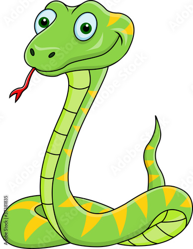 Funny snake cartoon