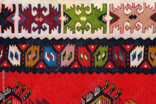 Hand woven kilim pattern