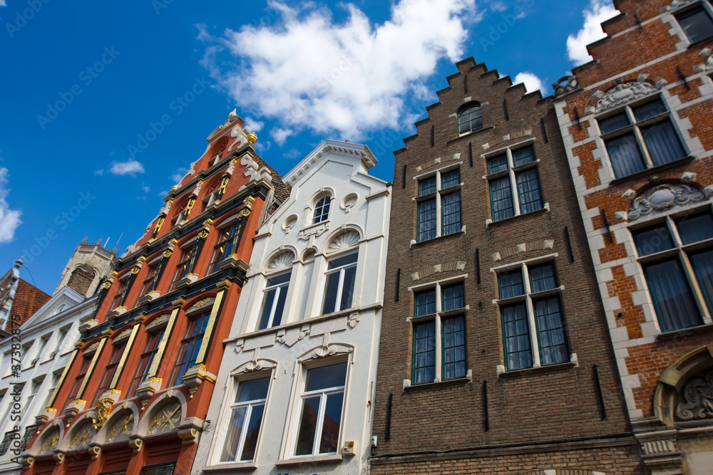 Houses facades in Brugge.