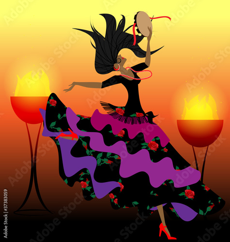 dance with a tambourine