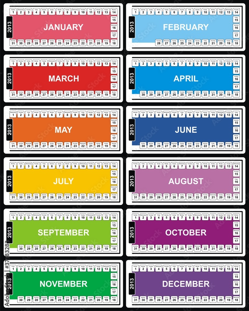 Obraz premium VECTOR - Calendar Design 2013