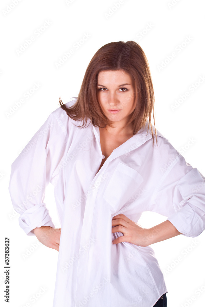 beautiful girl isolated on white background beautiful girl isolated on white background