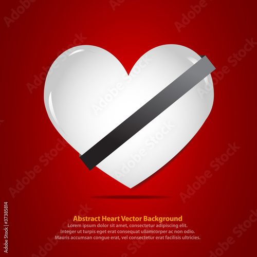 Belt up, safety heart illustration