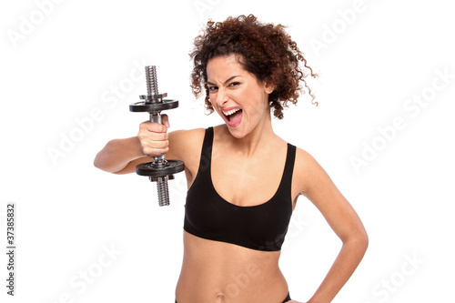 Frau macht work out