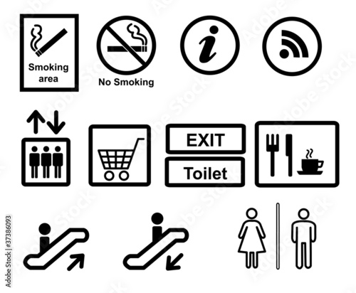 the vector sign for department store or mall