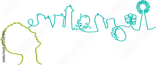 Print vector - stream of toughts