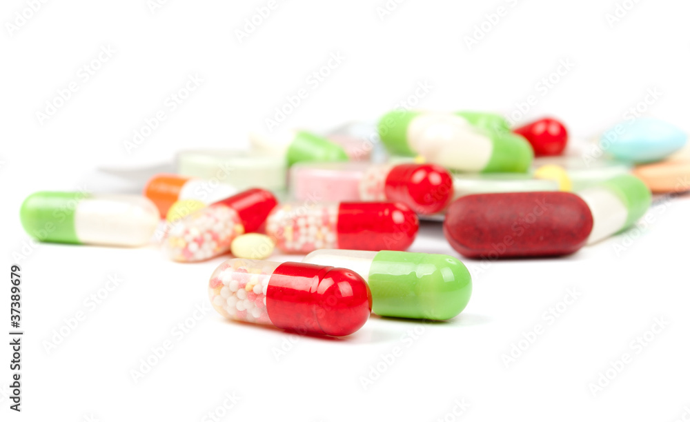 pills isolated on white background pills isolated on white background