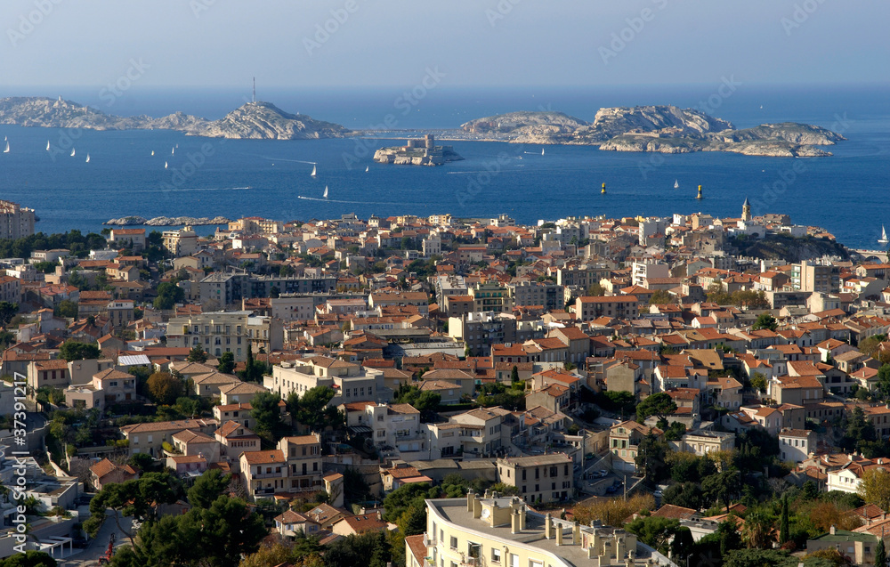 Marseille, vue de Notre Dame de la Garde.