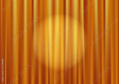 Vector gold curtain