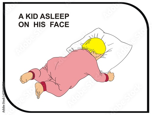 VECTOR - A KID ASLEEP ON HIS FACE