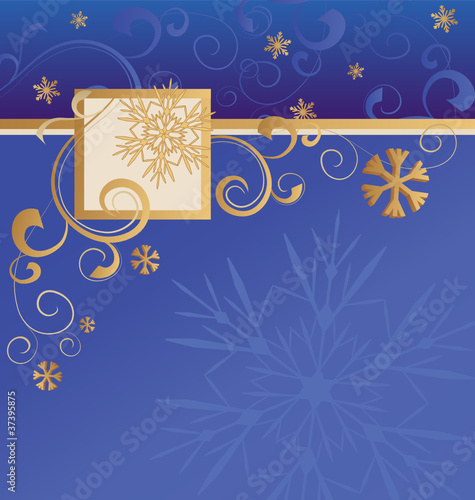 christmas vintage style background with snowflakes