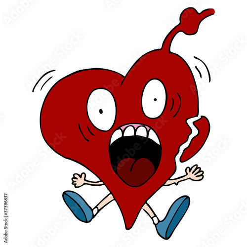 Heart Attack Cartoon Character