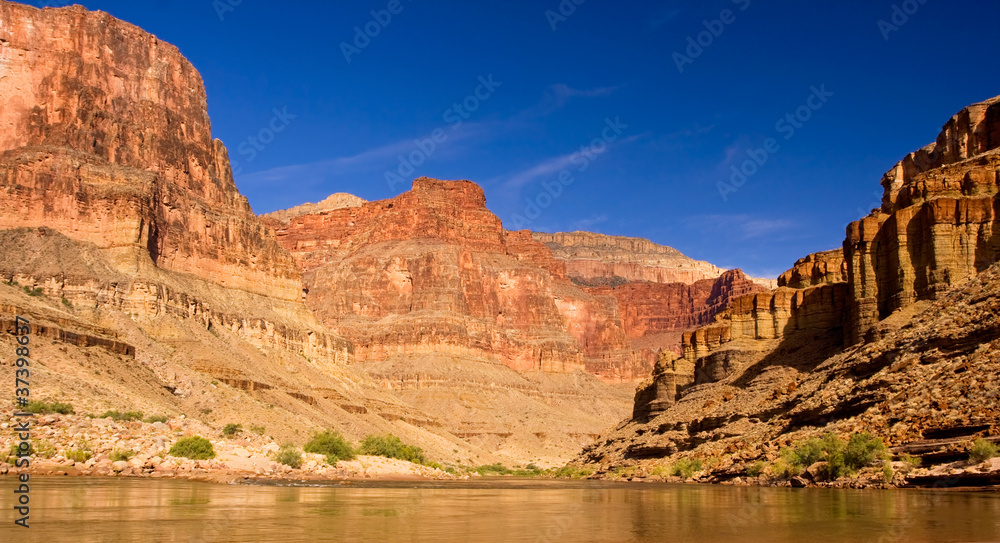 The Colorado River at the bottom of the Grand Canyon