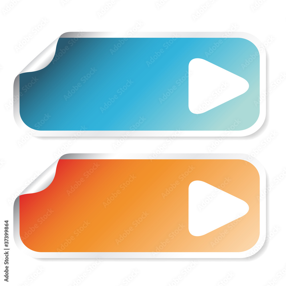 Vector stickers with arrow Vector stickers with arrow
