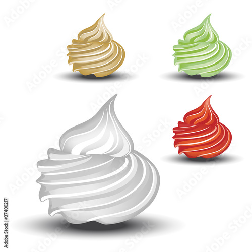 Vector whipped cream