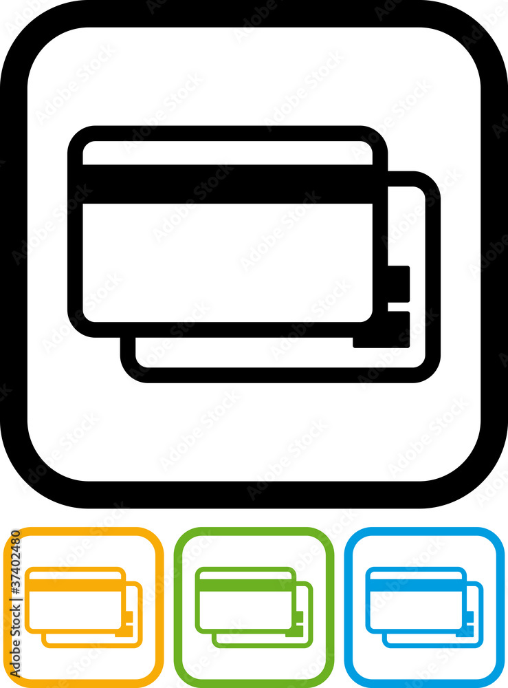 Credit cards - Vector icon