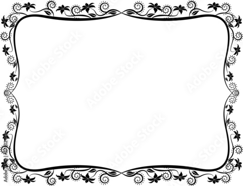 ramka ze zdobieniami roślinnymi