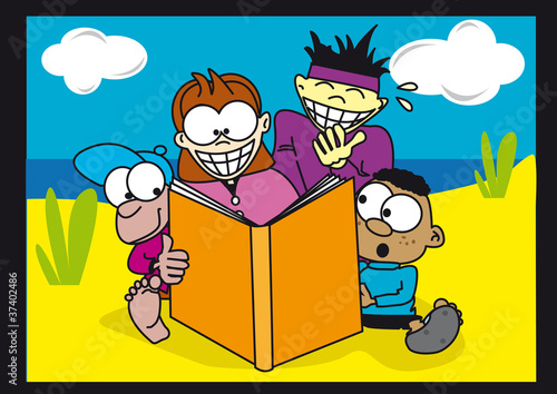 lecture enfant livre apprendre plage