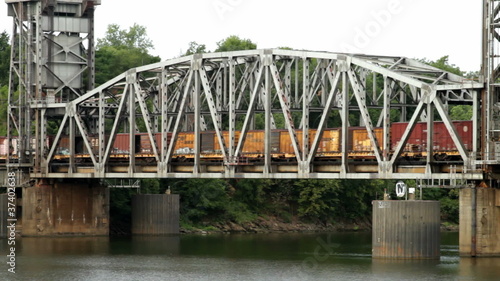 Train Crossing the Arkansas River02 photo