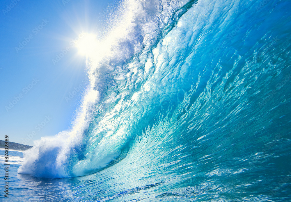 Naklejka premium Blue Ocean Wave