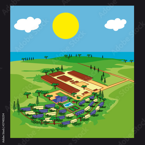 usine ville architecture plan paysage
