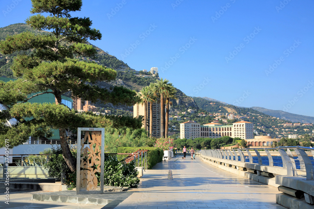 Promenade in Monte Carlo in Monaco