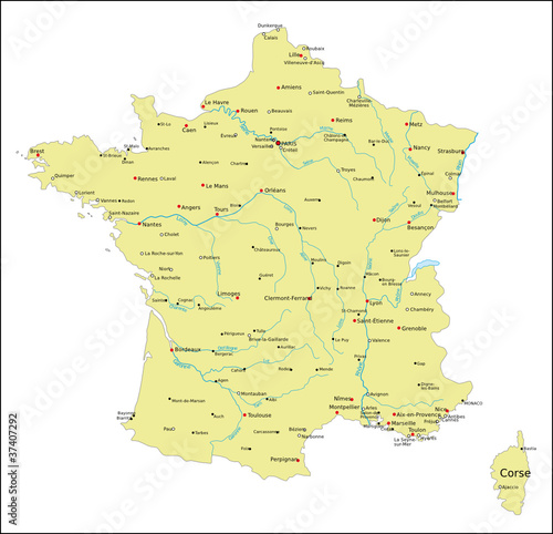 Frankreich, Region, Département