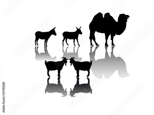 Kleine Gruppe Huftiere
