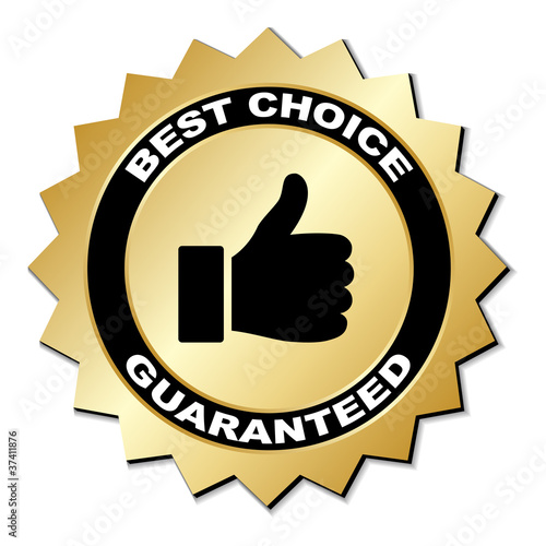 vector best choice guaranteed label